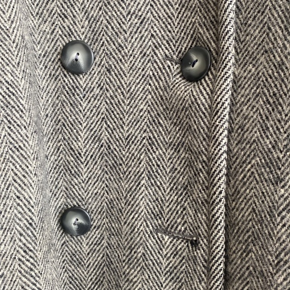 Stephanie Mathews Size 14 Black and White Woman's Pea Coat - Picture 3 of 12